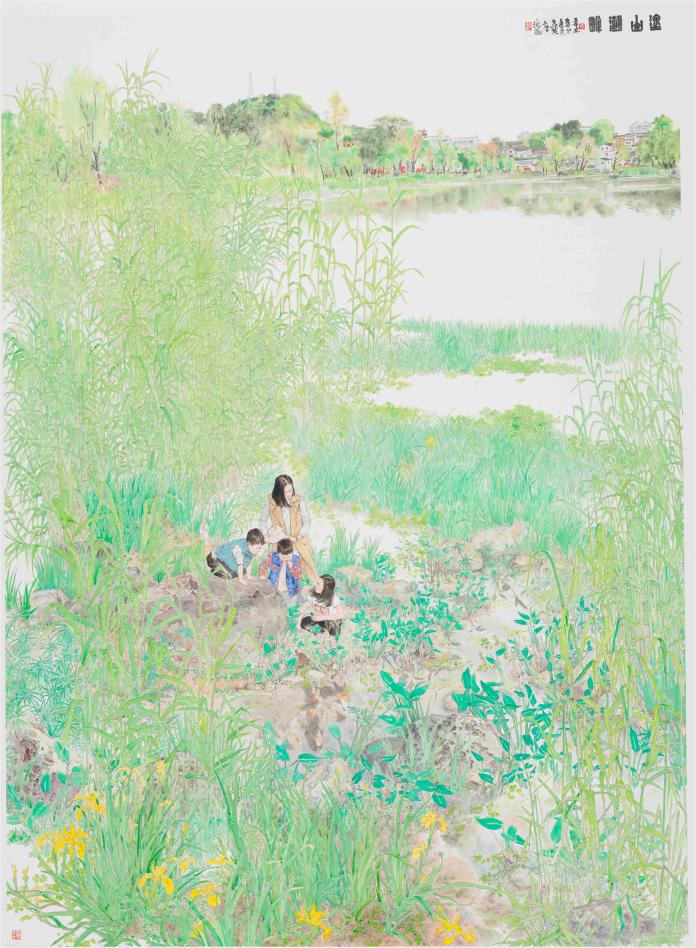 13重庆画院   唐德?！锻可胶稀? 宣纸重彩设色 145cmX200cm   2021