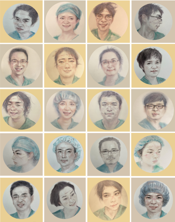 《青春印?！?李杰  中国画  200x160 cm   2022年